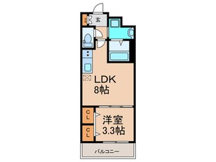 ｽﾌﾟﾗﾝﾃﾞｨｯﾄ中之島DUEの物件間取画像